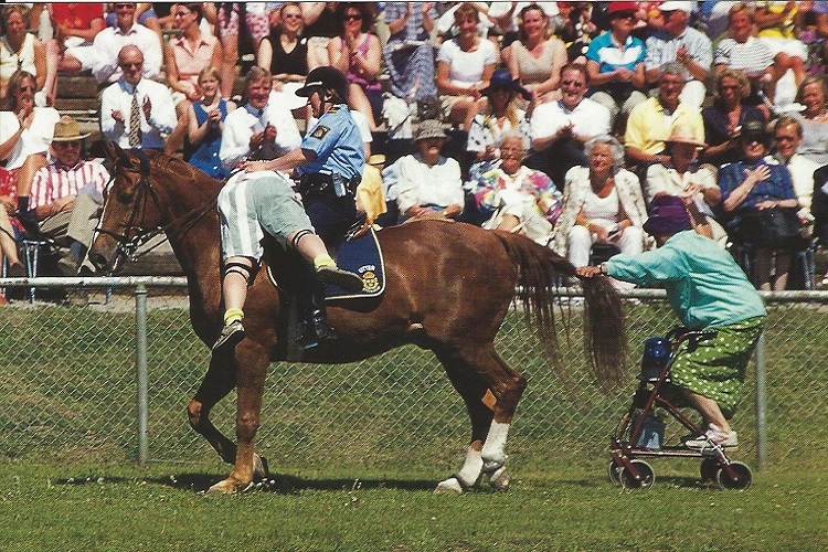 Ulla-Carin framför häst